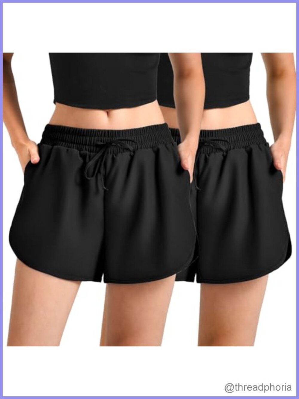 2 Pack High Waisted Running Shorts Women Quick Dry Athletic Gym Activewear with